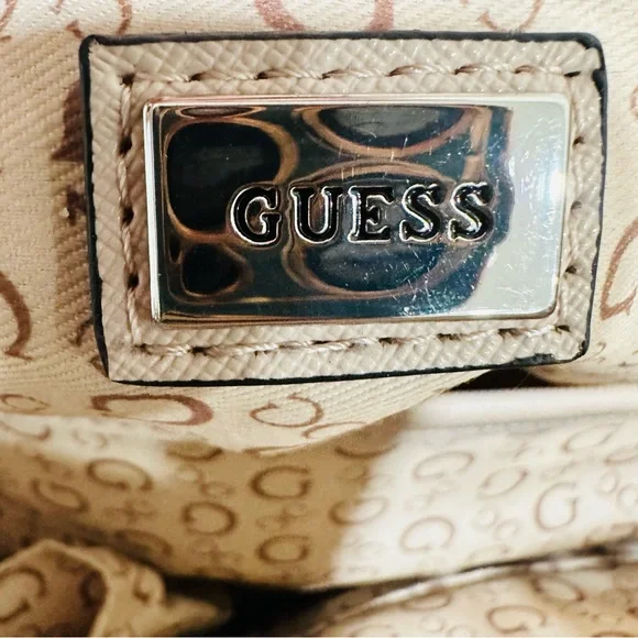 GUESS Light Pink Logo‎ Satchel Handbag W/ Removable Crossbody Strap Faux Leather - Picture 12 of 12